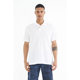 Tommy Life 88237 Beyaz Polo Yaka Logo Nakışlı Standart Form Erkek T-shirt