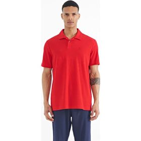 Tommy Life 88237 Kırmızı Polo Yaka Logo Nakışlı Standart Form Erkek T-shirt