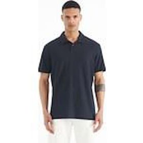 Tommy Life 88237 Lacivert Polo Yaka Logo Nakışlı Standart Form Erkek T-Shirt