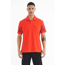 Tommy Life 88240 Fiesta Kol Baskı Detaylı Polo Yaka Standart Form Erkek T-Shirt