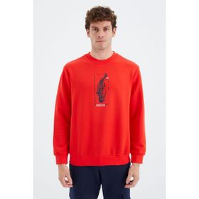 Tommy Life 88283 Fiesta O Yaka Baskı Detaylı Rahat Kalıp Erkek Sweatshirt