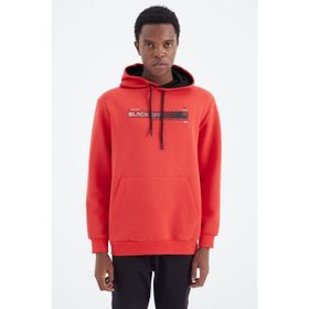 Tommy Life 88287 Fiesta Kapüşonlu Bağcıklı Baskı Detaylı Rahat Kalıp Erkek Sweatshirt