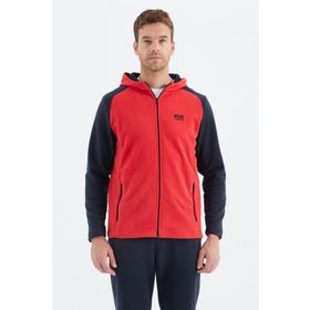 Tommy Life 88313 Kırmızı Connell Fiesta Rahat Kalıp Polar Erkek Sweatshirt