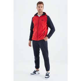 Tommy Life 88313 Kırmızı Connell Fiesta Rahat Kalıp Polar Erkek Sweatshirt