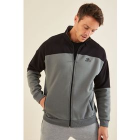 Tommy Life 88314 Haki Fermuarlı Erkek Sweatshirt