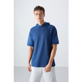 Tommy Life 88335 Parlament Pamuklu Kalın Yüzeyi Dokulu Oversize Fit Basic Erkek T-Shirt