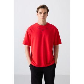 Tommy Life 88343 Fiesta Pamuklu Kalın Yumuşak Dokulu Oversize Fit Baskılı Erkek T-Shirt