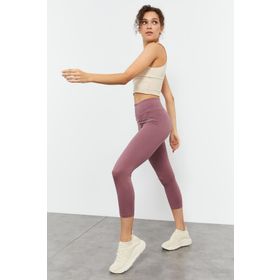 Tommy Life 93097 Gül Kurusu Kadın Yüksek Bel Slim Fit Dar Paça Kapri Tayt