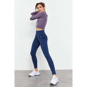 Tommy Life 94011 Indigo Yüksek Bel Toparlayıcı Slim Fit Dar Paça Kadın Tayt