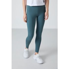 Tommy Life 94011 Yüksek Bel Toparlayıcı Slim Fit Dar Paça Orman Yeşili Kadın Tayt