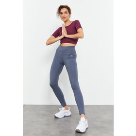 Tommy Life 94011 Yüksek Bel Toparlayıcı Slim Fit Petrol Kadın Dar Paça Tayt