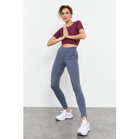 Tommy Life 94011 Yüksek Bel Toparlayıcı Slim Fit Petrol Kadın Dar Paça Tayt