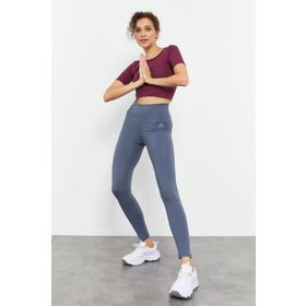 Tommy Life 94011 Yüksek Bel Toparlayıcı Slim Fit Petrol Kadın Dar Paça Tayt