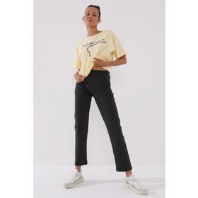 Tommy Life 94148 Haki Klasik Cep Fermuarlı Kadın Eşofman Altı