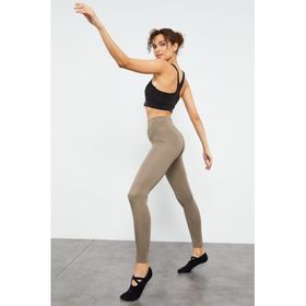 Tommy Life 94545 Camel Kadın Yüksek Bel Streç Slim Fit Dar Paça Tayt