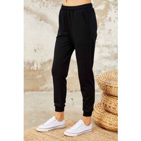 Tommy Life 94561 Lacivert Yüksek Bel Jogger Rahat Form Manşetli Kadın Eşofman Altı