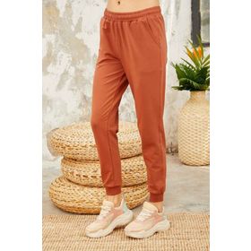 Tommy Life 94561 Tarçın Yüksek Bel Jogger Rahat Form Manşetli Kadın Eşofman Altı