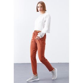 Tommy Life 94566 Yüksek Bel Jogger Rahat Form Dar Paça Tarçın Kadın Eşofman Altı