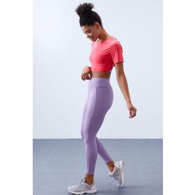 Tommy Life 94568 Yüksel Bel Toparlayıcı Slim Fit Dar Paça Eflatun Kadın Tayt