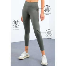 Tommy Life 94577 Çağla Kadın Yüksek Bel Termal Slim Fit Dar Paça Tayt