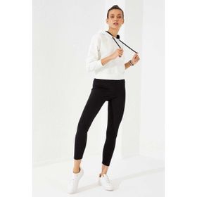 Tommy Life 94577 Siyah Kadın Yüksek Bel Termal Slim Fit Dar Paça Tayt
