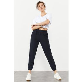 Tommy Life 94583 Lacivert Lastikli Paça Klasik Kadın Eşofman Altı