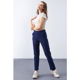 Tommy Life 94584 Indigo Yüksek Bel Cepli Rahat Form Klasik Paça Kadın Eşofman Altı