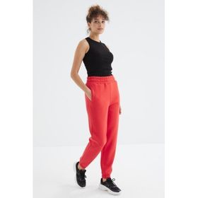 Tommy Life 94624 Deniz Yeşili Yüksek Bel Rahat Form Basic Jogger Kadın Eşofman Alt
