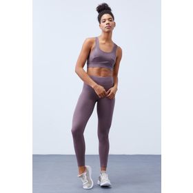 Tommy Life 95281 Gül Kurusu Yüksek Bel Toparlayıcılı Sırt Detaylı Slim Fit Büstiyer Kadın Tayt Takım
