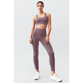 Tommy Life 95283 Gül Kurusu Yüksek Bel Toparlayıcı Çapraz Sırt Detaylı Slim Fit Kadın Tayt Takım