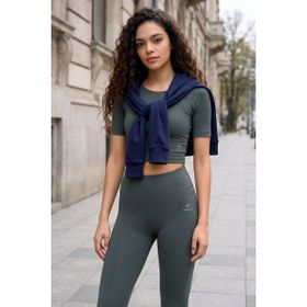 Tommy Life 95285 Çağla Kadın Yüksek Bel Kapri-crop T-shirt Tayt Takım