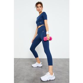 Tommy Life 95285 Indigo Yüksek Bel Kadın Tayt Takım