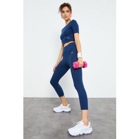 Tommy Life 95285 Indigo Yüksek Bel Kadın Tayt Takım