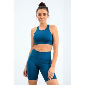 Tommy Life 95303 Yüksek Bel Toparlayıcı Büstiyer Biker Zümrüt Yeşili Kadın Tayt Takım