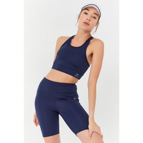 Tommy Life 953036 Yüksek Bel Toparlayıcı Büstiyer Biker İndigo Kadın Tayt Takım