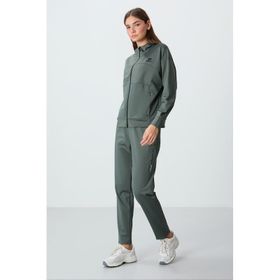 Tommy Life 95306 Kapüşonlu Gizli Cep Detaylı Standart Kalıp Çağla Kadın Eşofman Takımı
