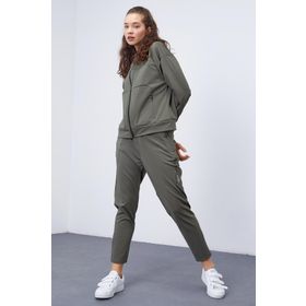 Tommy Life 95306 Kapüşonlu Gizli Cep Detaylı Standart Kalıp Çağla Kadın Eşofman Takımı