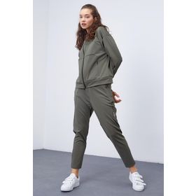Tommy Life 95306 Kapüşonlu Gizli Cep Detaylı Standart Kalıp Çağla Kadın Eşofman Takımı