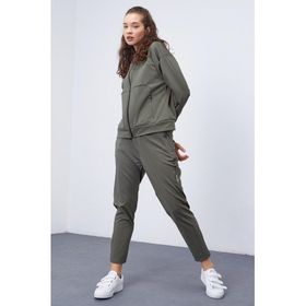 Tommy Life 95306 Kapüşonlu Gizli Cep Detaylı Standart Kalıp Çağla Kadın Eşofman Takımı