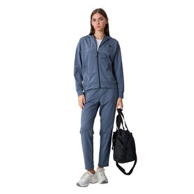 Tommy Life 95306 Kapüşonlu Gizli Cep Detaylı Standart Kalıp İndigo Kadın Eşofman Takımı