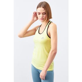 Tommy Life 97094 Çapraz Askılı Kolsuz Standart Kalıp Limon Sarı Kadın Spor Atlet