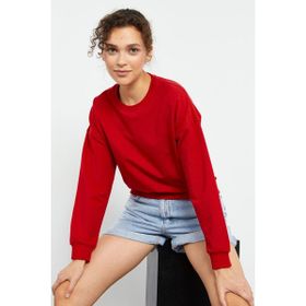 Tommy Life 97114 Lacivert Kadın Basic Rahat Form O Yaka Kadın Sweatshirt
