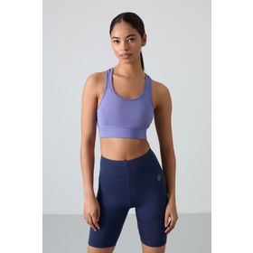 Tommy Life 97120 Sırt Detaylı Dar Kalıp U Yaka Spor Eflatun Kadın Büstiyer