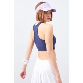 Tommy Life 97120 Sırt Detaylı Dar Kalıp U Yaka Spor İndigo Kadın Büstiyer
