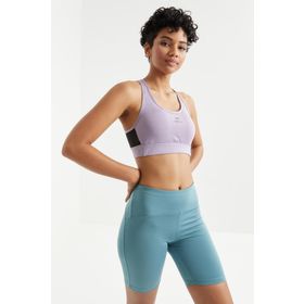 Tommy Life 97121 Eflatun Çapraz Sırt Detaylı Slim Fit U Yaka Pedli Kadın Spor Büstiyer