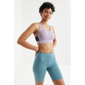 Tommy Life 97121 Eflatun Çapraz Sırt Detaylı Slim Fit U Yaka Pedli Kadın Spor Büstiyer