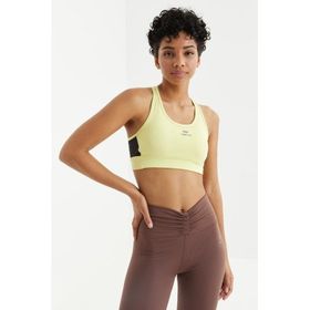 Tommy Life 97121 Limon Çapraz Sırt Detaylı Slim Fit U Yaka Pedli Kadın Spor Büstiyer