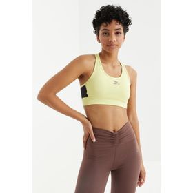 Tommy Life 97121 Limon Çapraz Sırt Detaylı Slim Fit U Yaka Pedli Kadın Spor Büstiyer