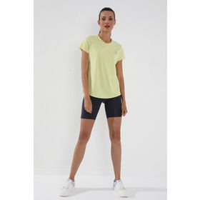 Tommy Life 97144 Limon Kadın Basic Kısa Kol Standart Kalıp O Yaka T-Shirt