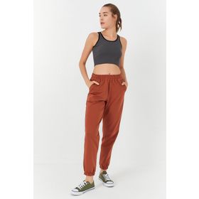 Tommy Life 97160 Antrasıt Kadın Basic Sıfır Kol Dar Kalıp U Yaka Crop Top Bluz